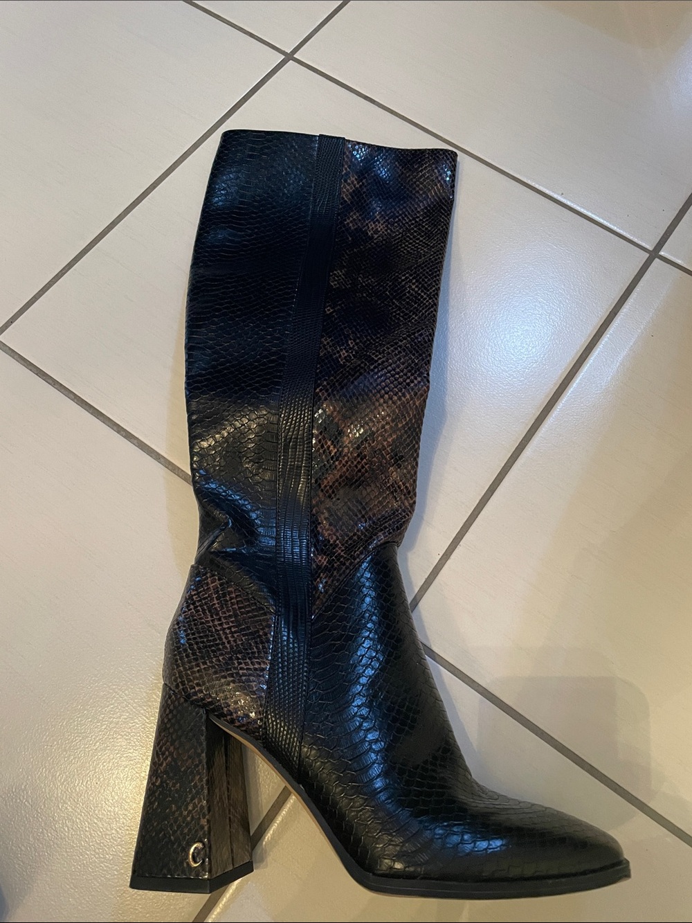 Circus by Sam Edelman Black Snakeskin-Texture knee high Boot
*NEW* never worn
